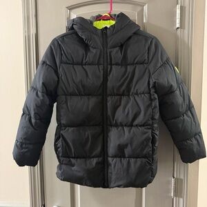 GAP Black and Neon Puffer Jacket for Kids